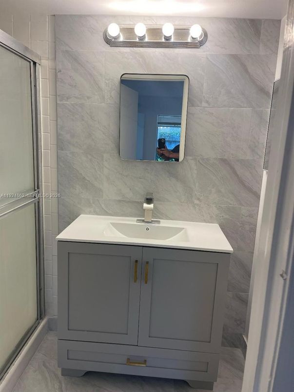 Bathroom, Glass Shower, Interior, Marble Walls