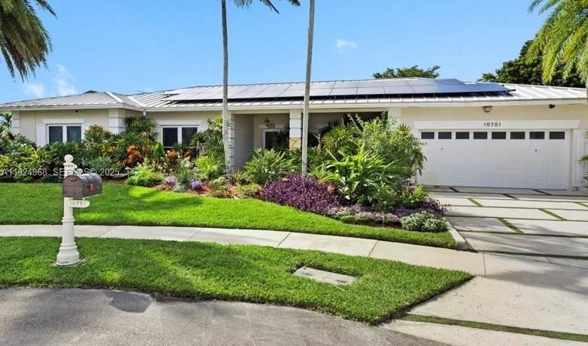 Attached, Exterior, Facade, Solar Panels, Ranch