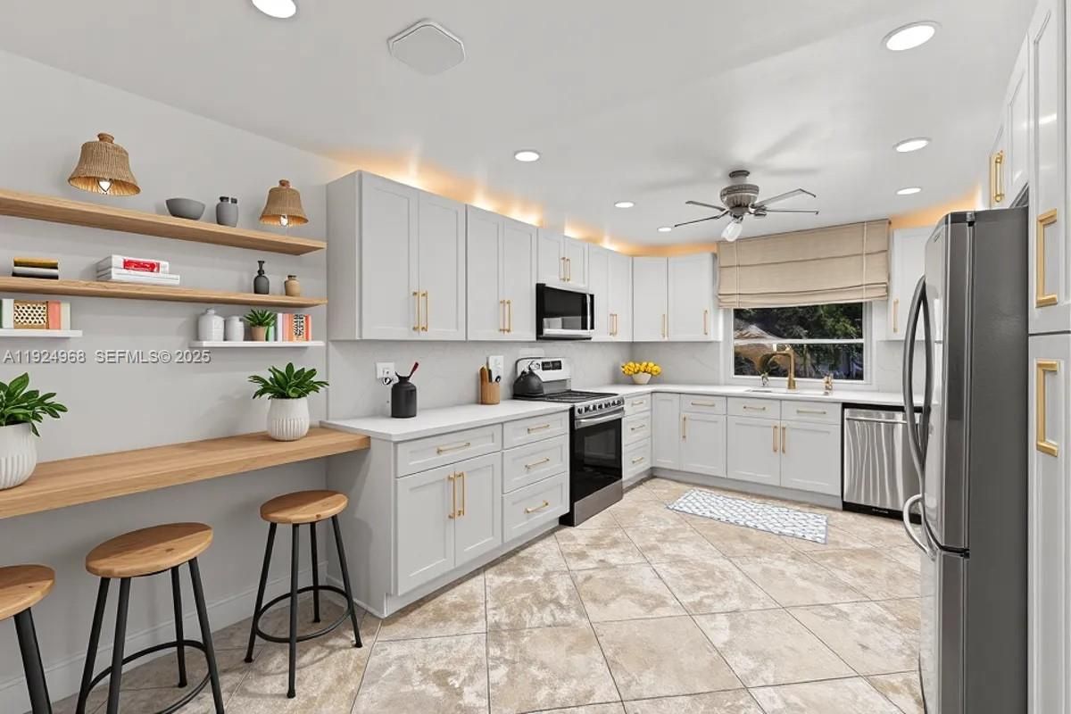 Interior, Kitchen, Recessed Lighting, Stainless Steel Appliances