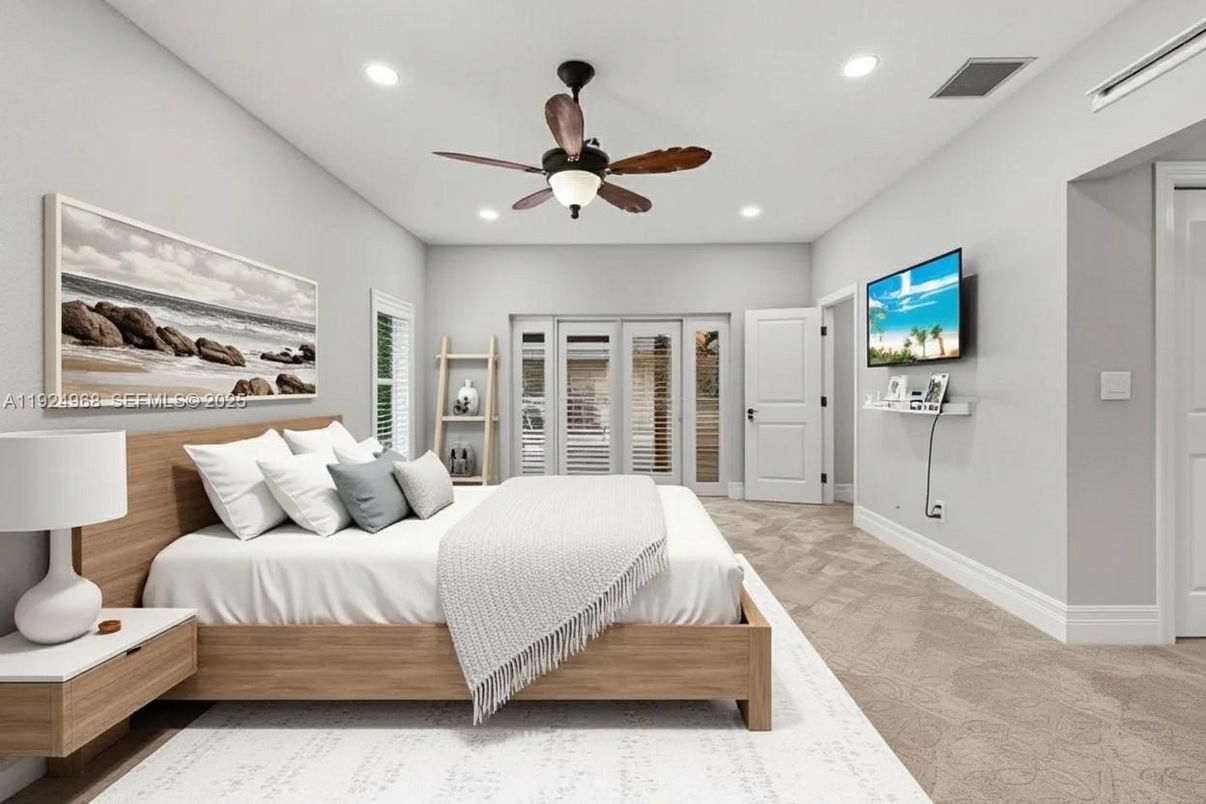 Bedroom, Interior, Recessed Lighting