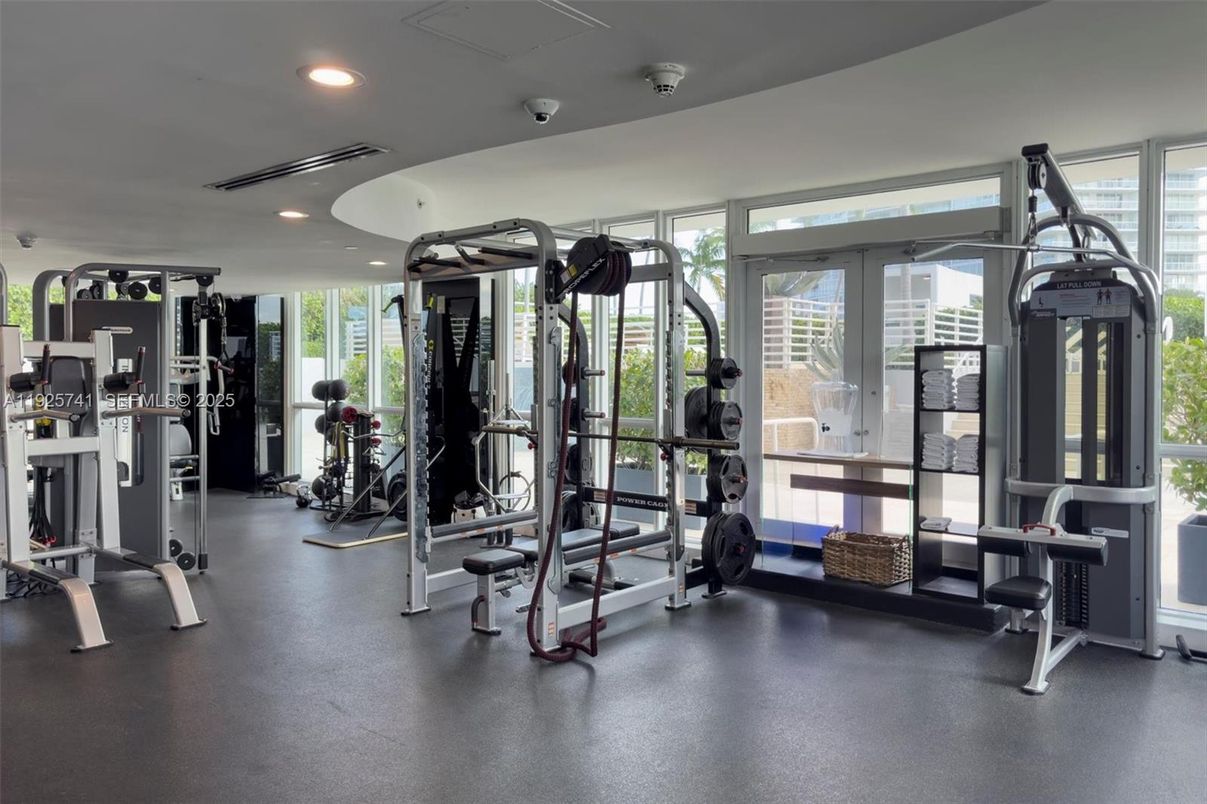 Fitness Equipment, Gym, Interior, Recessed Lighting