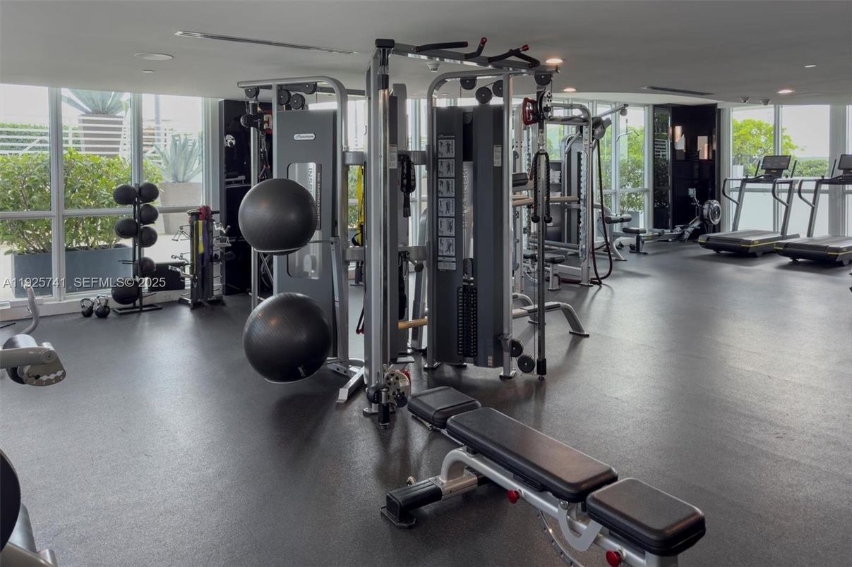 Fitness Equipment, Gym, Interior, Recessed Lighting