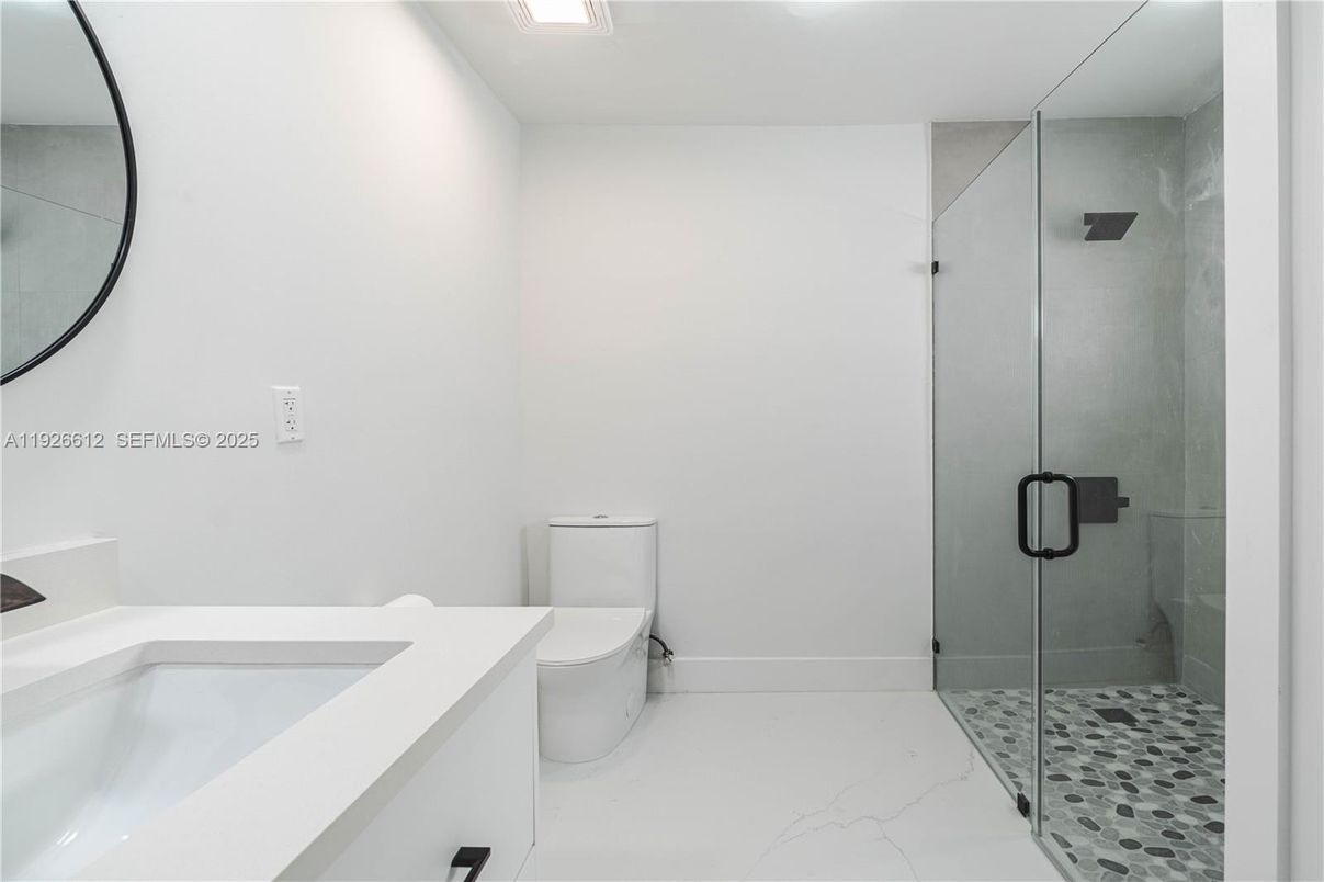 Bathroom, Glass Shower, Interior, Marble