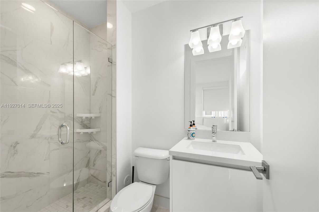 Bathroom, Glass Shower, Interior, Marble Walls