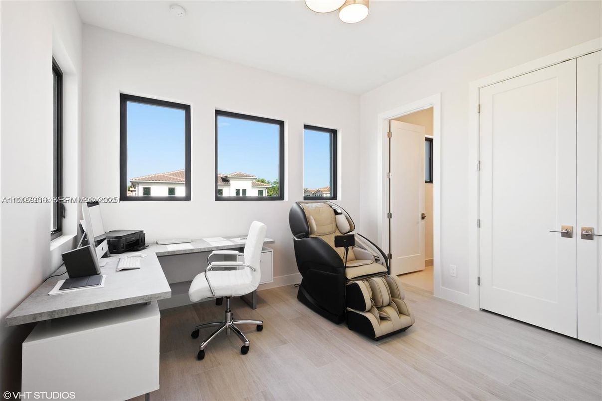 Home Office, Interior, Wood Texture Flooring