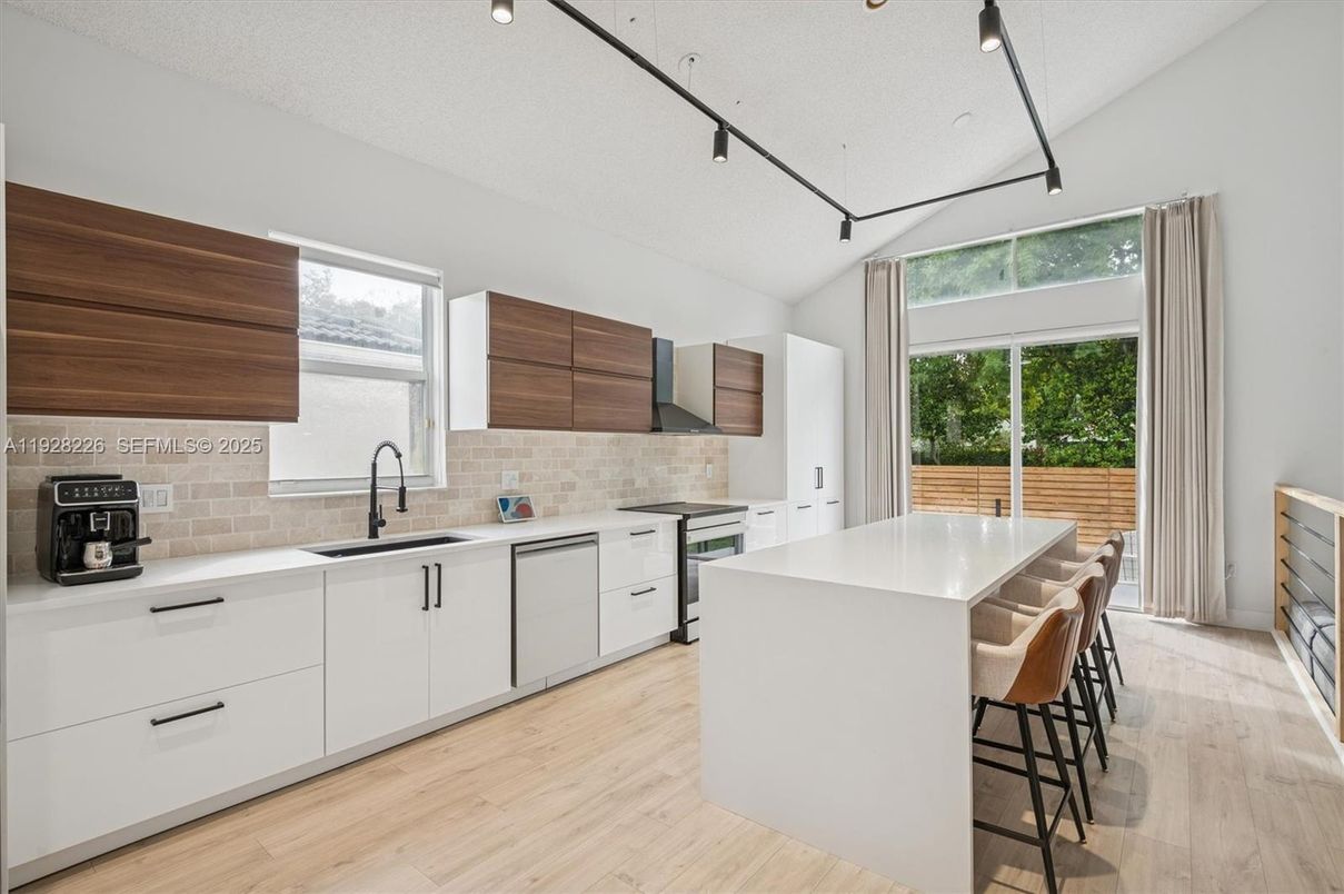 Interior, Kitchen, Wood Texture Flooring