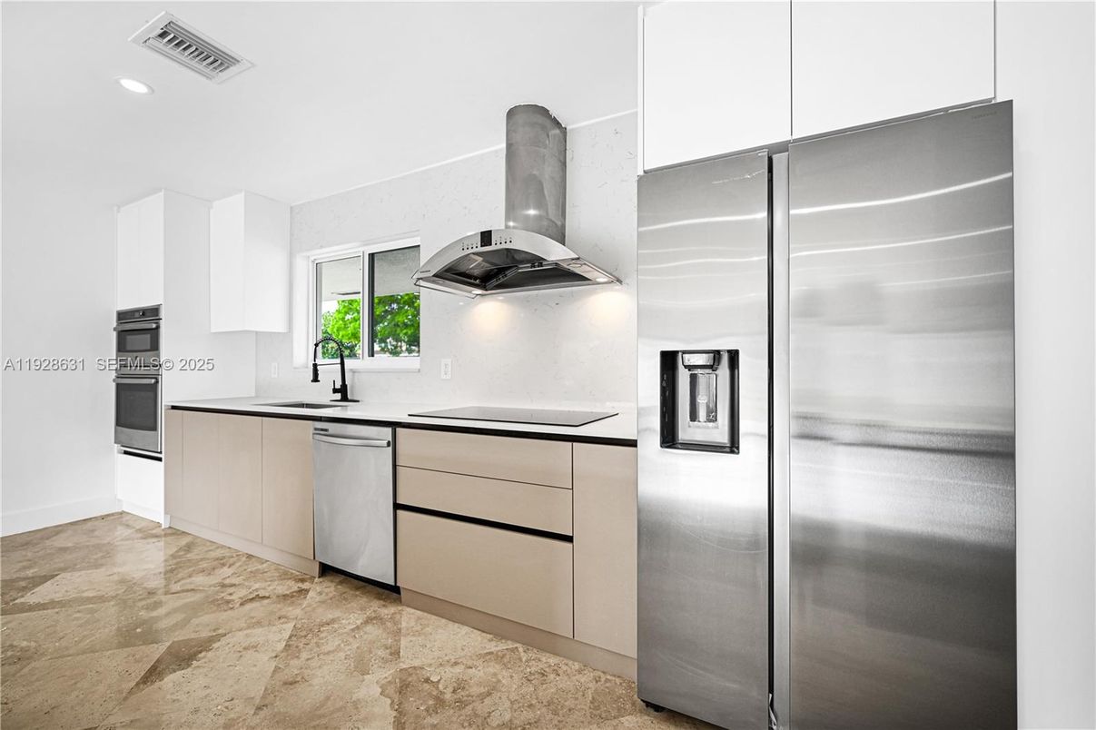 Interior, Kitchen, Recessed Lighting, Stainless Steel Appliances