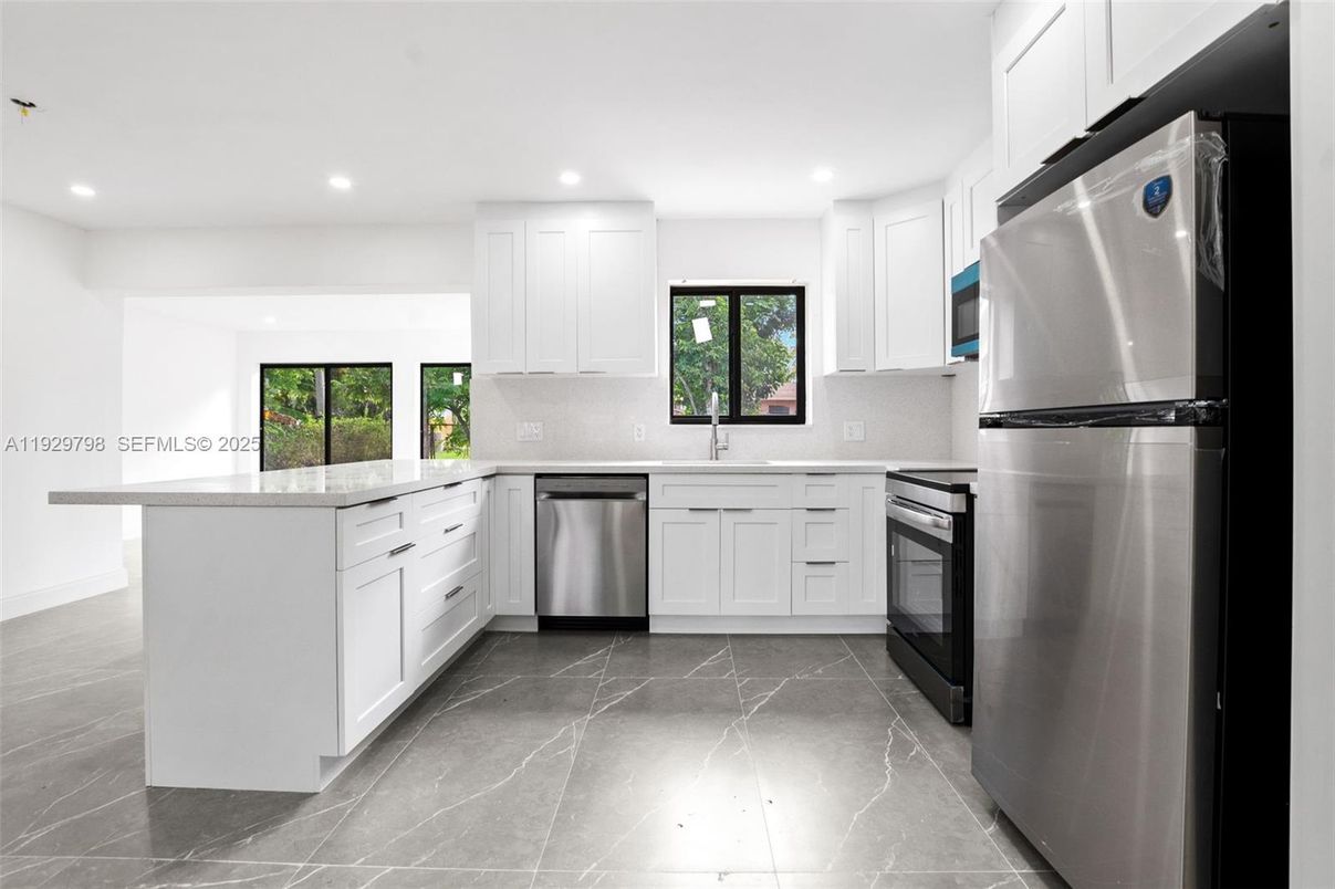 Interior, Kitchen, Recessed Lighting, Stainless Steel Appliances