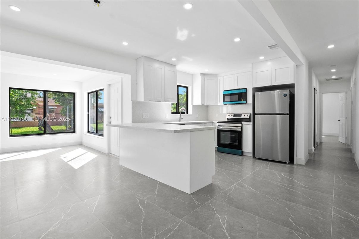Interior, Kitchen, Recessed Lighting, Stainless Steel Appliances