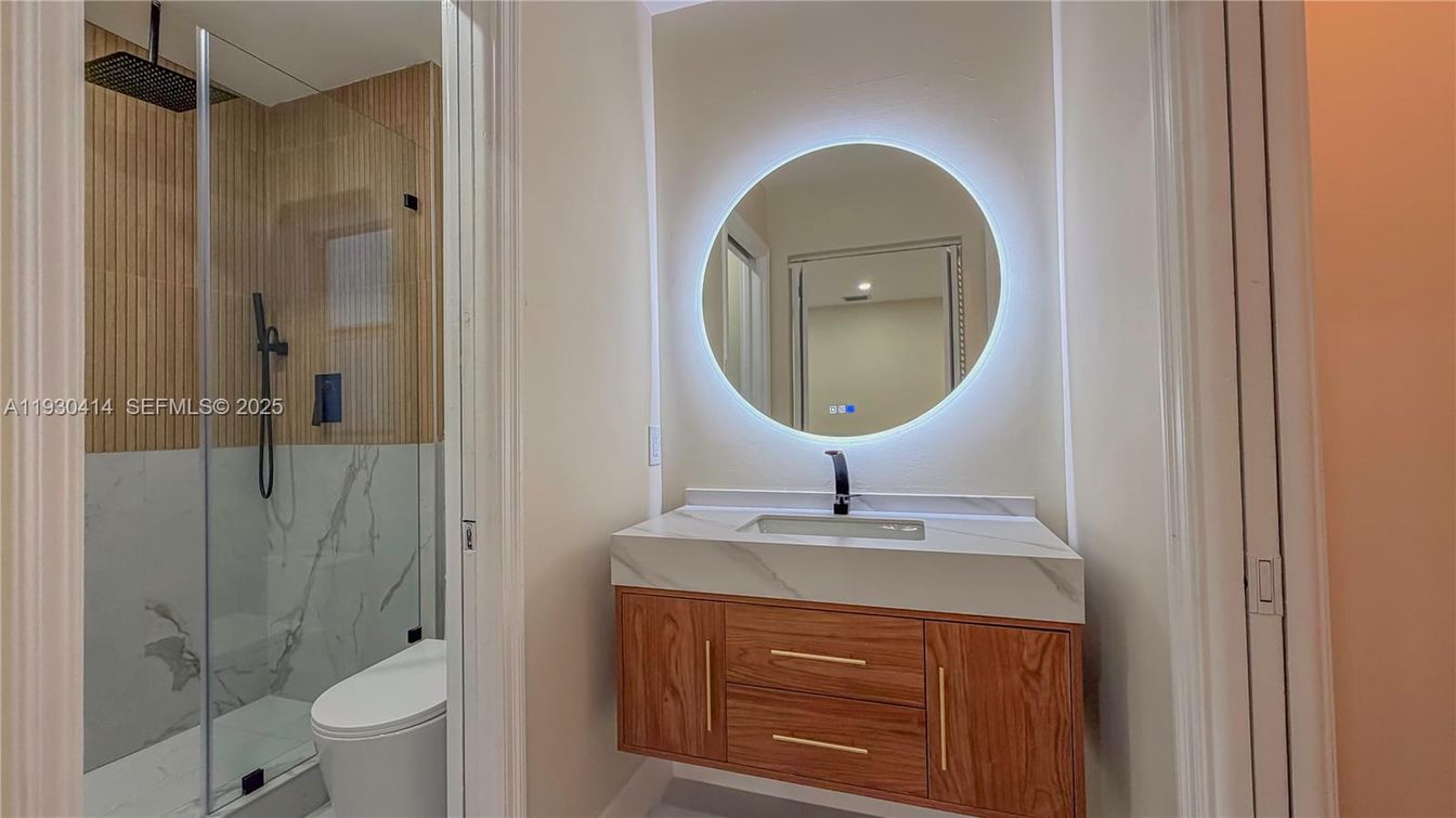 Bathroom, Glass Shower, Interior, Marble Walls