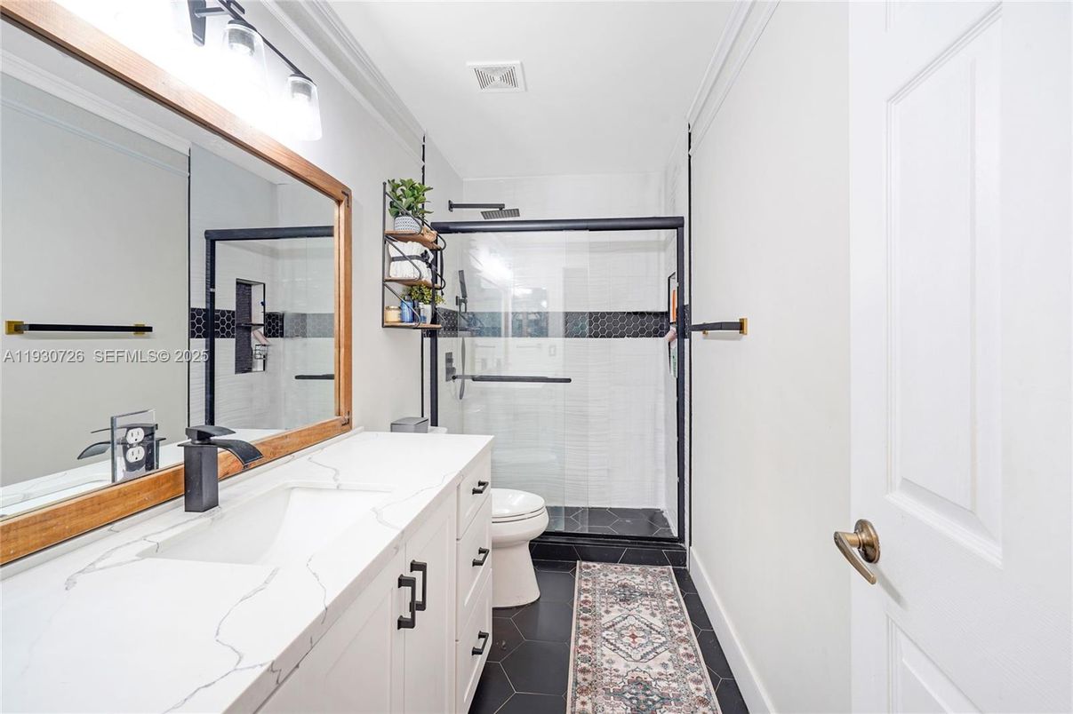 Bathroom, Dual Sink Vanities, Glass Shower, Interior