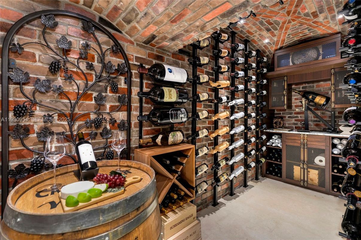 Interior, Stone Walls, Wine Storage