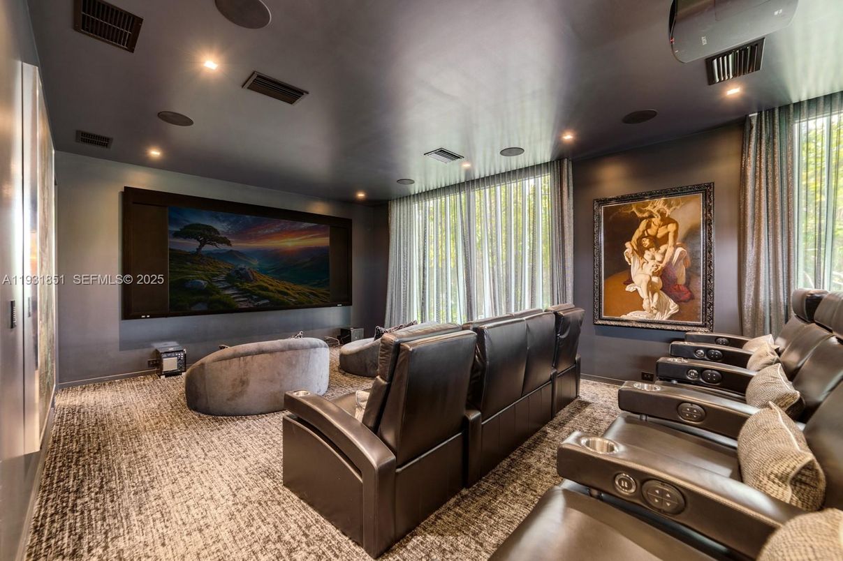 Home Theatre Room, Interior, Projection Screen, Recessed Lighting, Theatre Room