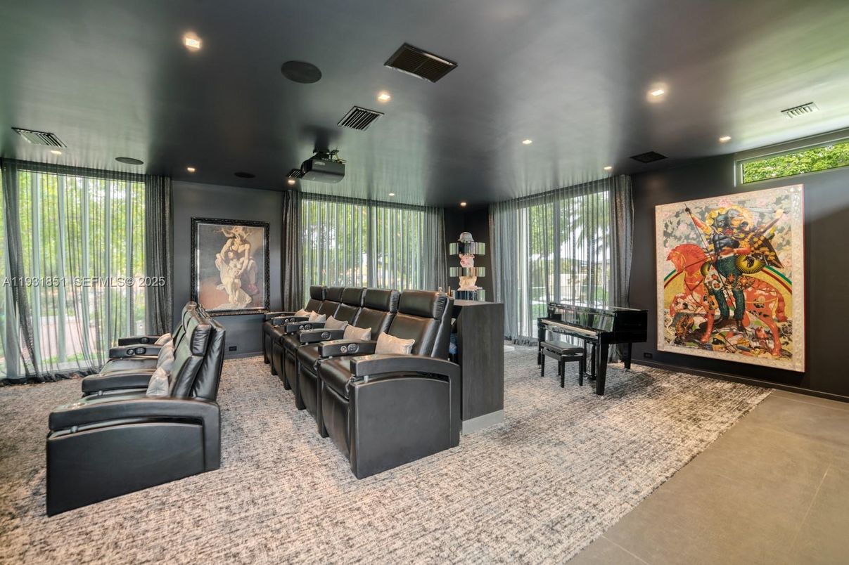 Home Theatre Room, Interior, Recessed Lighting, Theatre Room