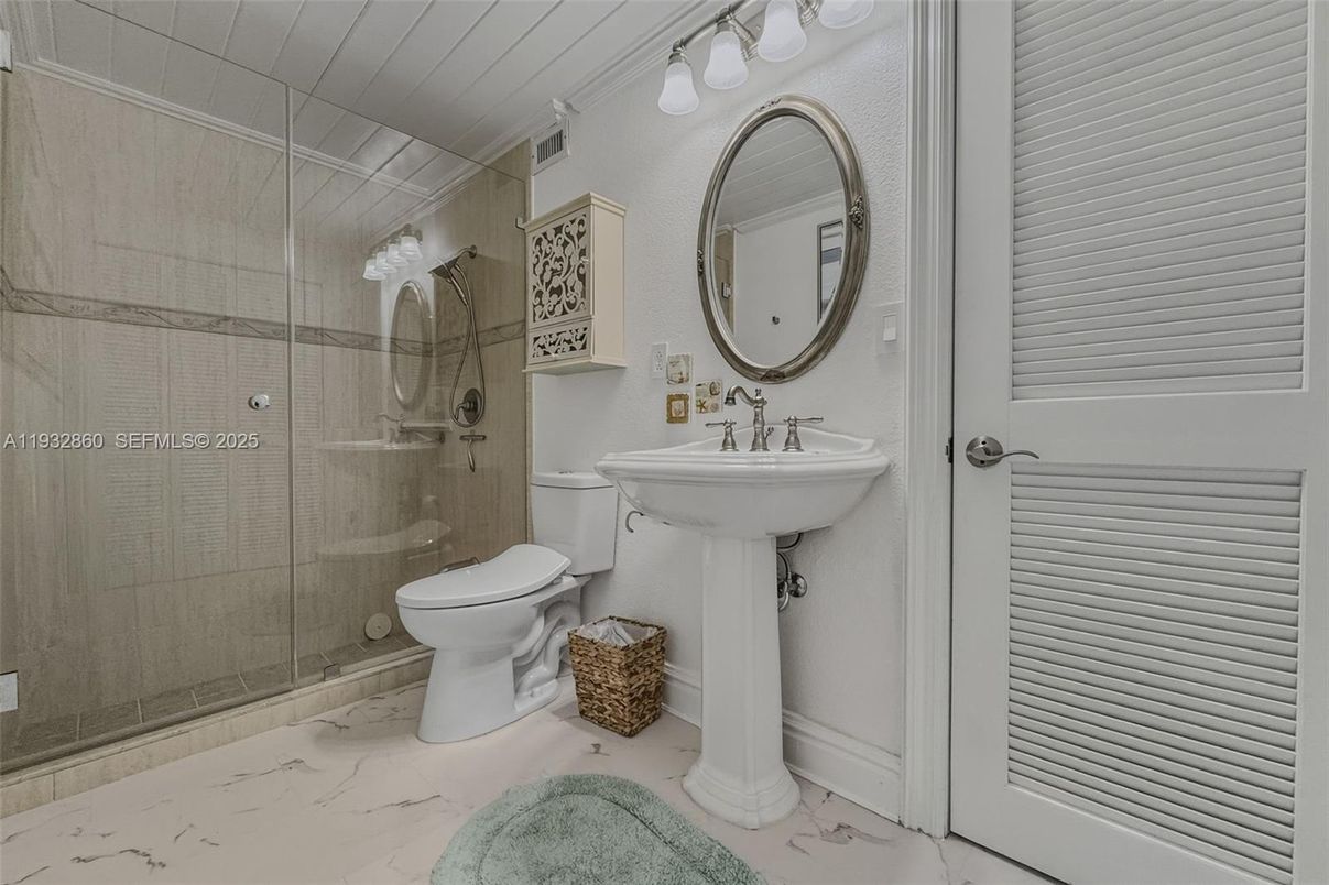 Bathroom, Glass Shower, Interior, Marble