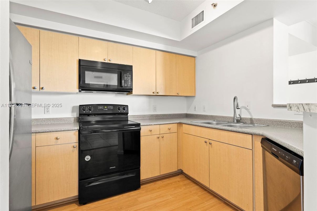 Interior, Kitchen, Wood Texture Flooring