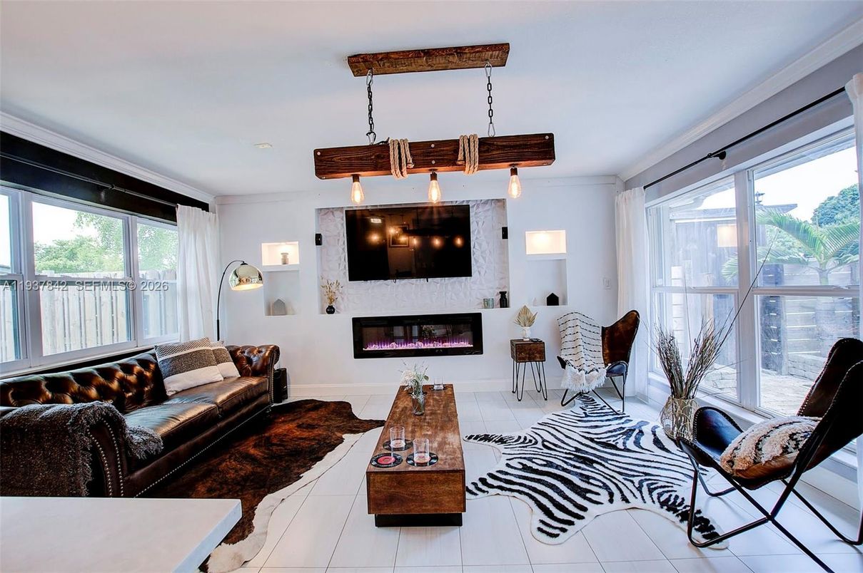 Fireplace, Interior, Living room, Pendant Lights