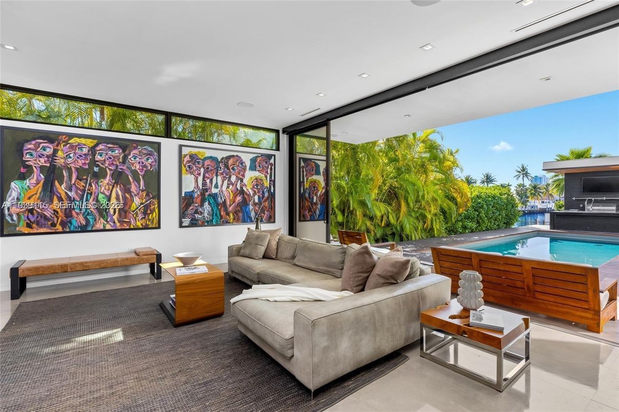 Interior, Living room, Recessed Lighting