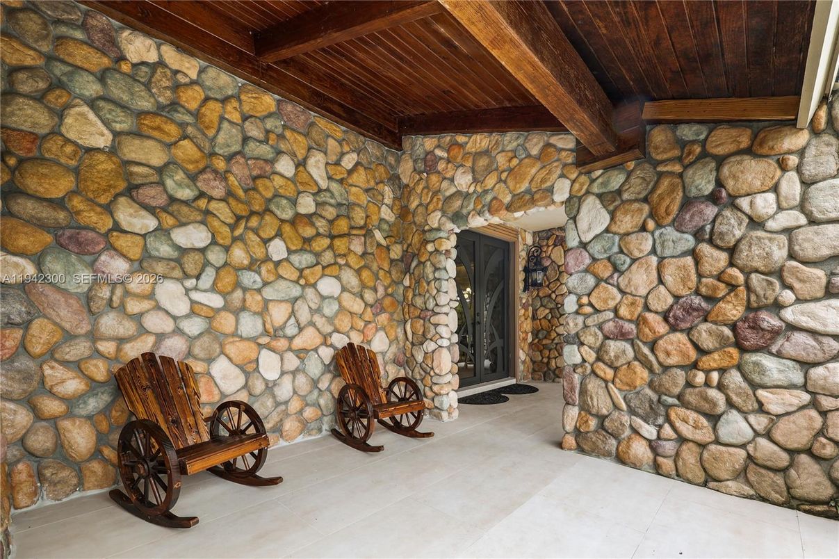 Exterior, Interior, Stone Walls, Wooden Beams