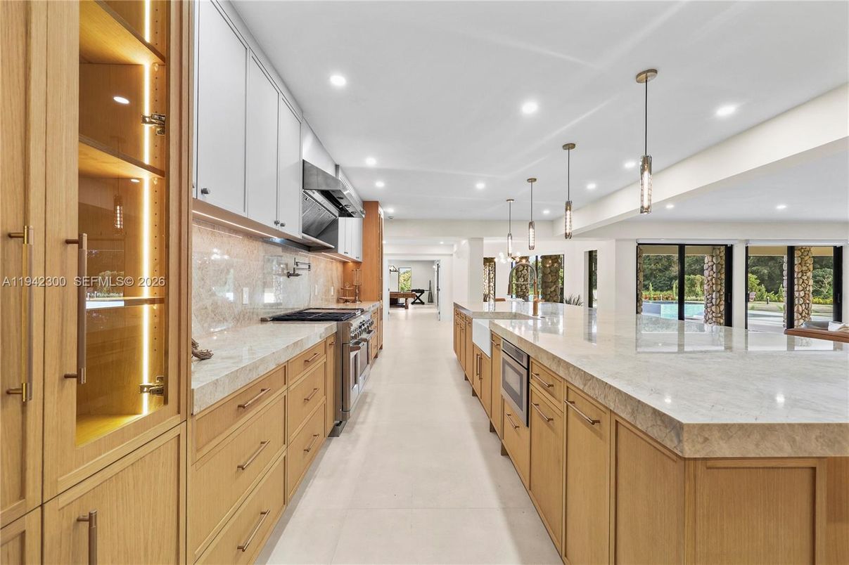 Interior, Kitchen, Pendant Lights, Recessed Lighting, Stainless Steel Appliances