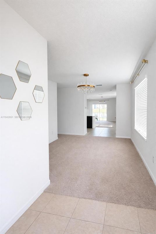 Chandelier, Empty room, Interior
