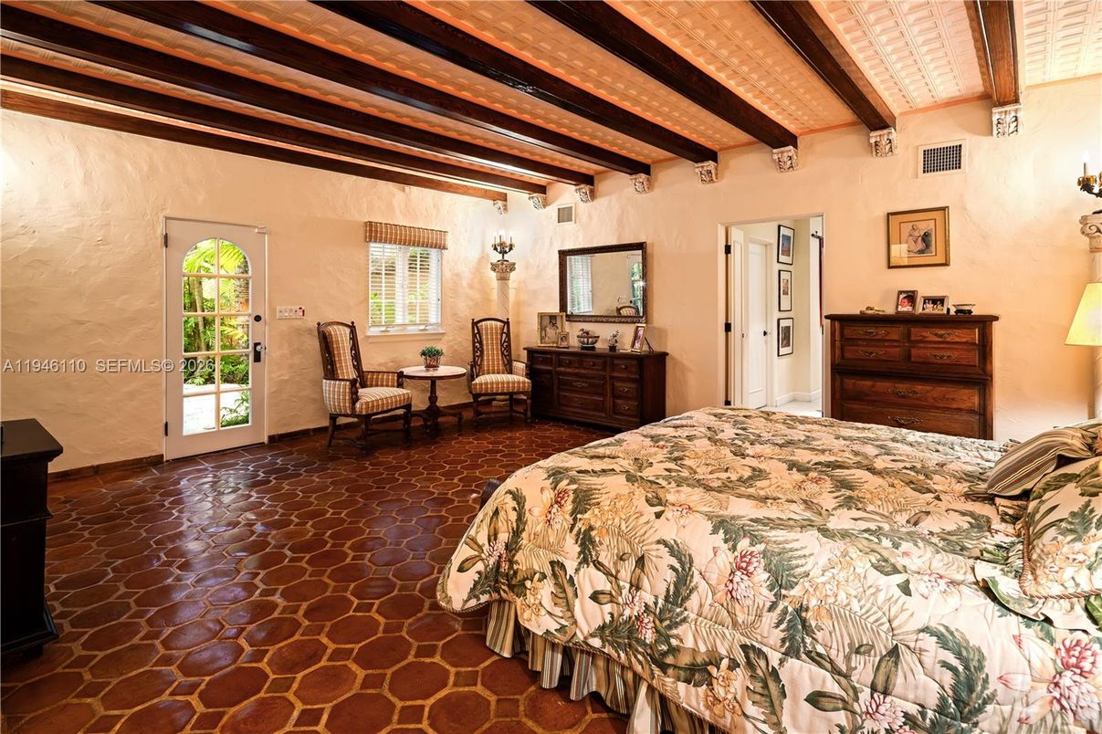 Bedroom, Interior, Wooden Beams