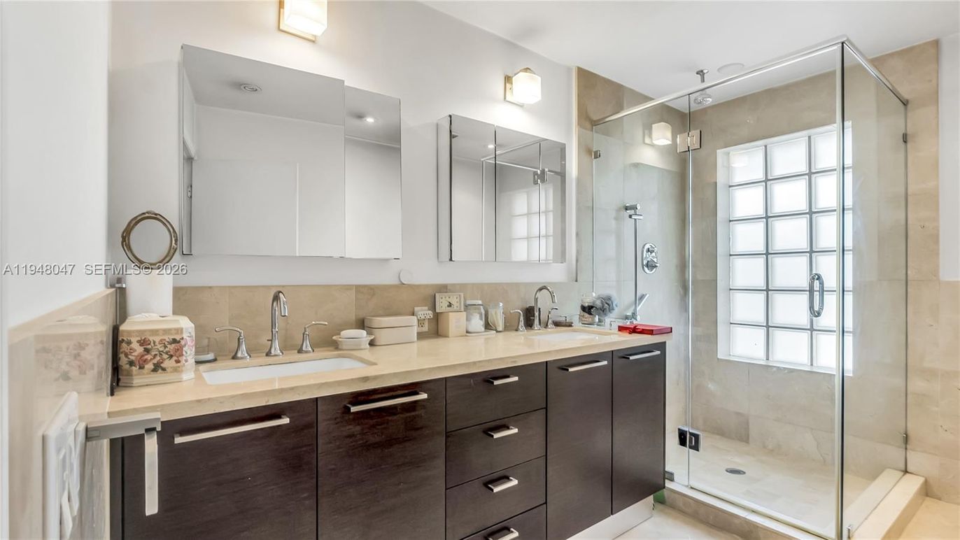 Bathroom, Dual Sink Vanities, Glass Shower, Interior