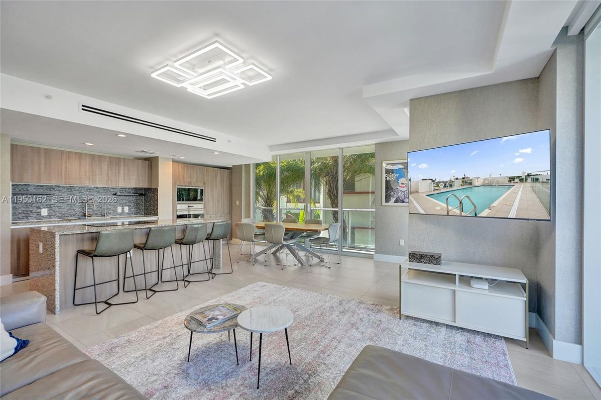 Dining room, Interior, Kitchen, Living room, Recessed Lighting, Water