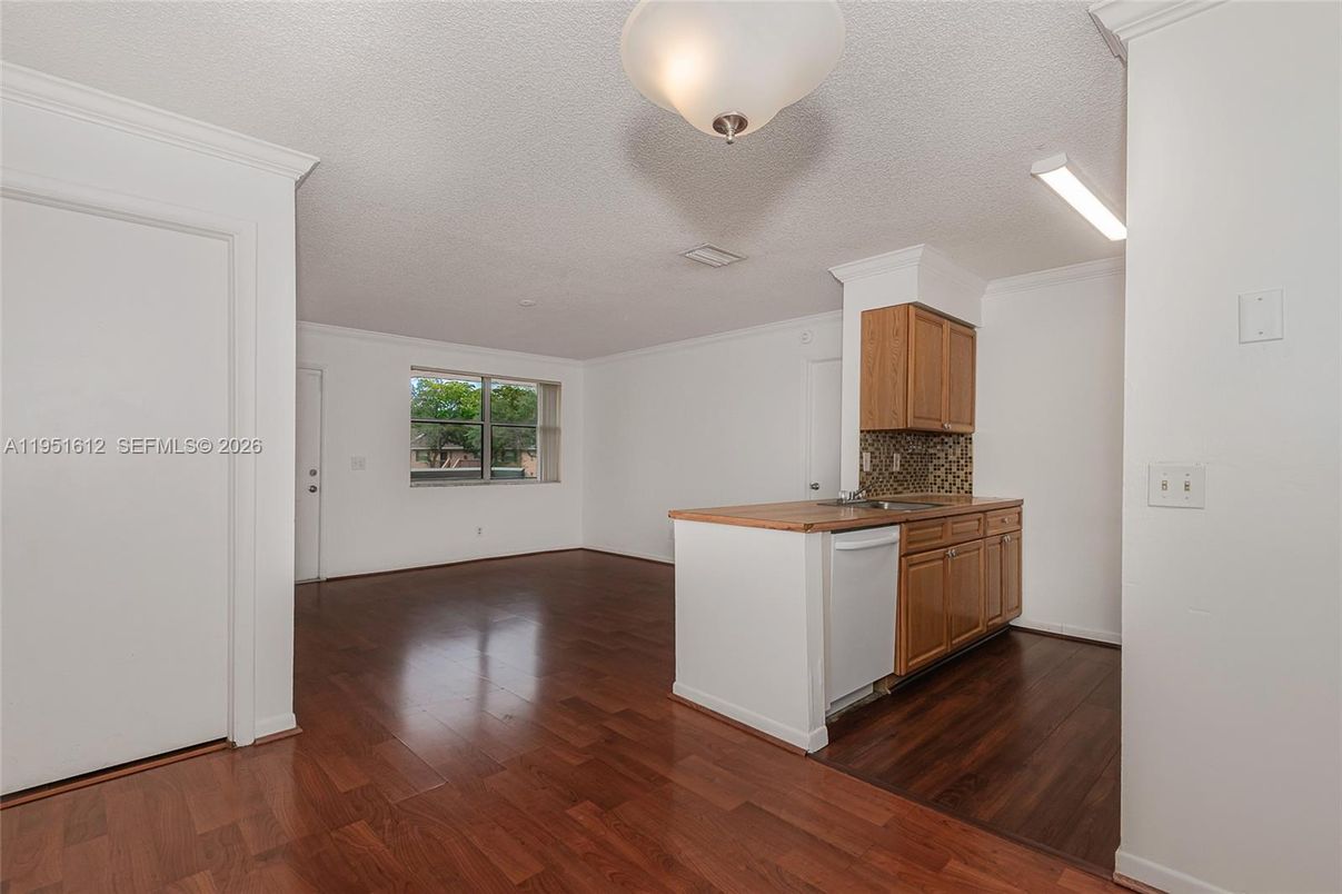 Empty room, Interior, Kitchen, Wood Texture Flooring