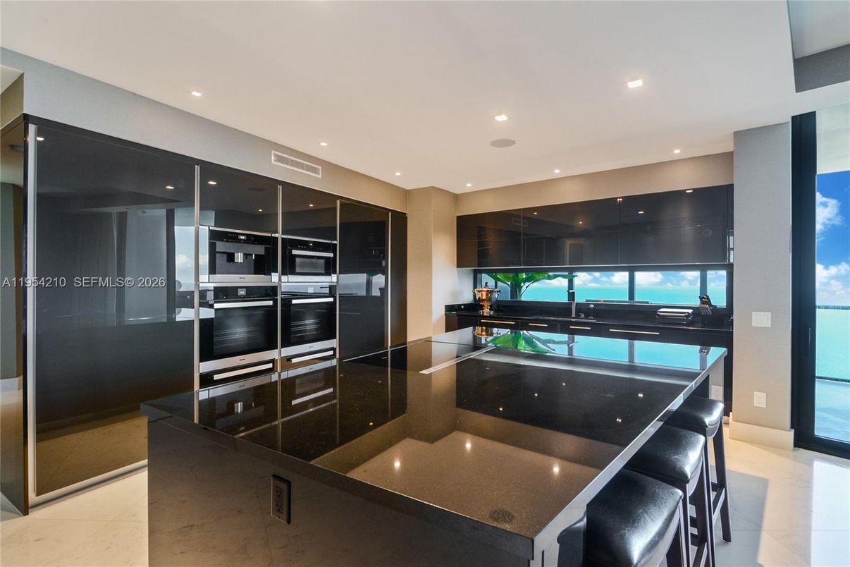 Interior, Kitchen, Recessed Lighting, Stainless Steel Appliances, Water