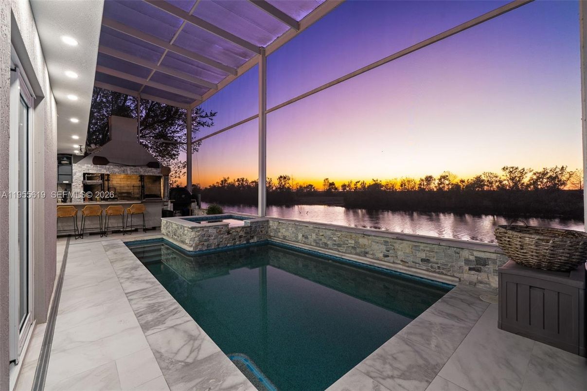 Exterior, Glass Ceilings, Interior, Marble, Pool, Recessed Lighting, Sun Room, Water