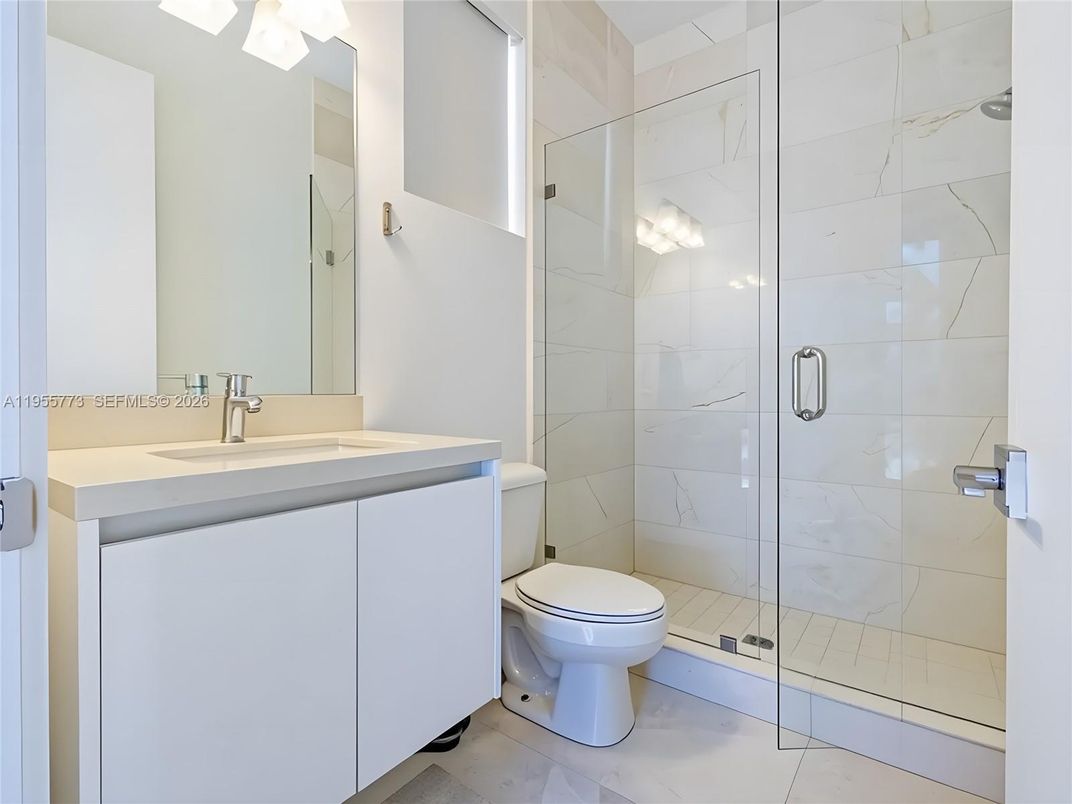 Bathroom, Glass Shower, Interior, Marble Walls