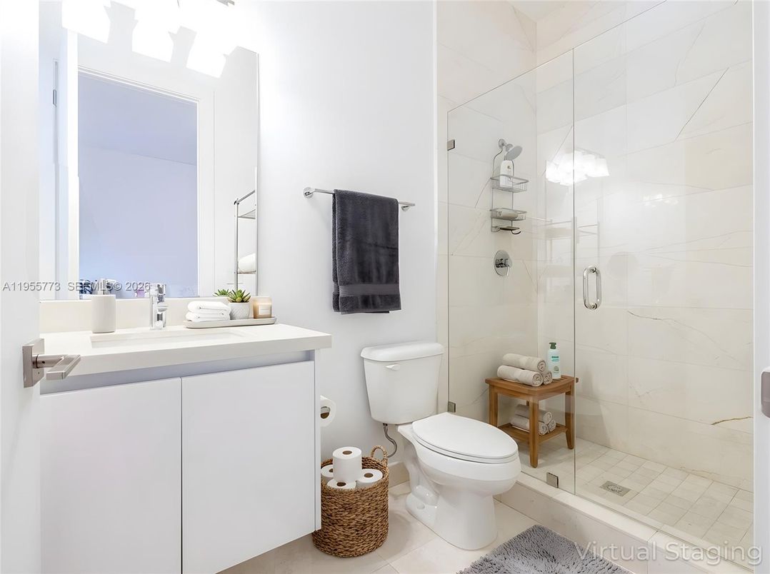 Bathroom, Glass Shower, Interior, Marble Walls