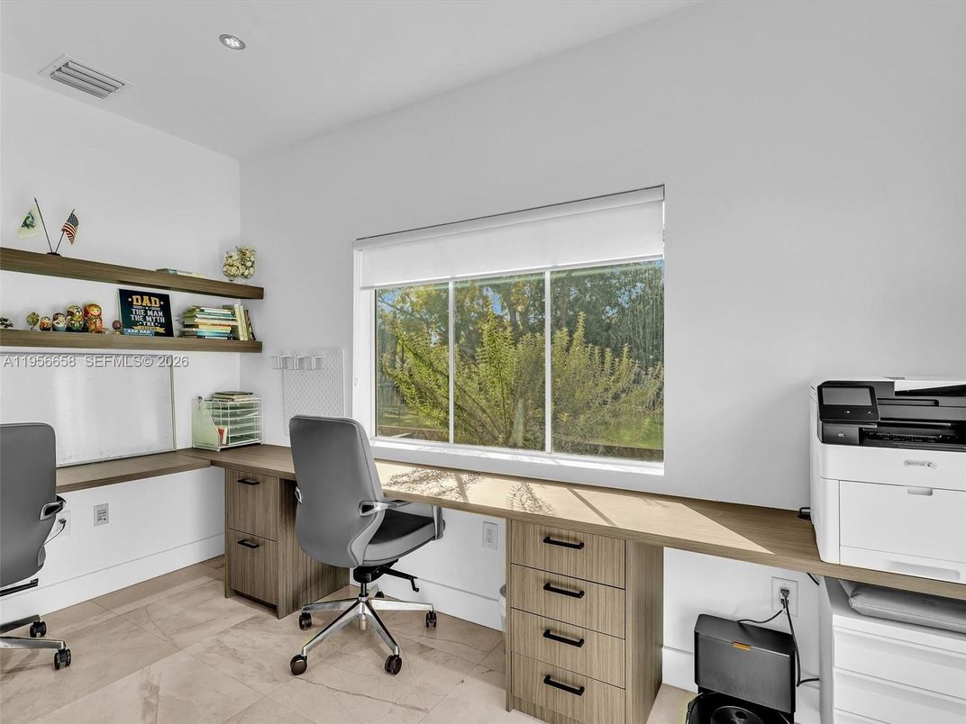 Home Office, Interior, Recessed Lighting