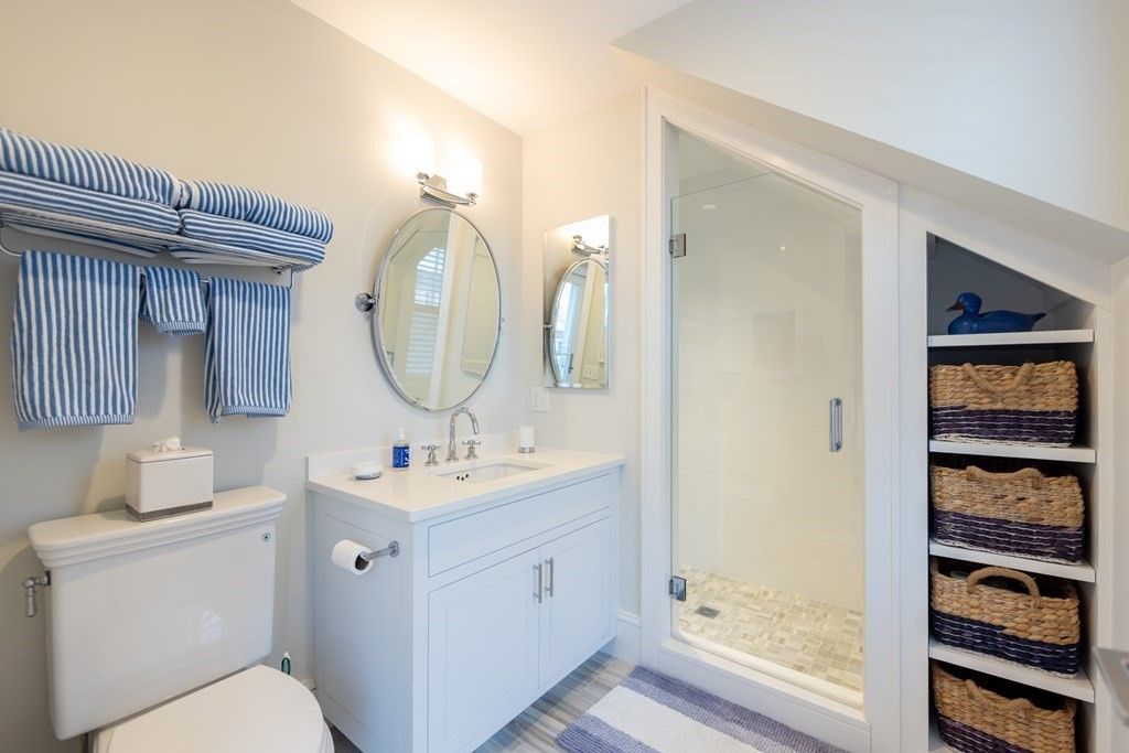Bathroom, Dual Sink Vanities, Glass Shower, Interior
