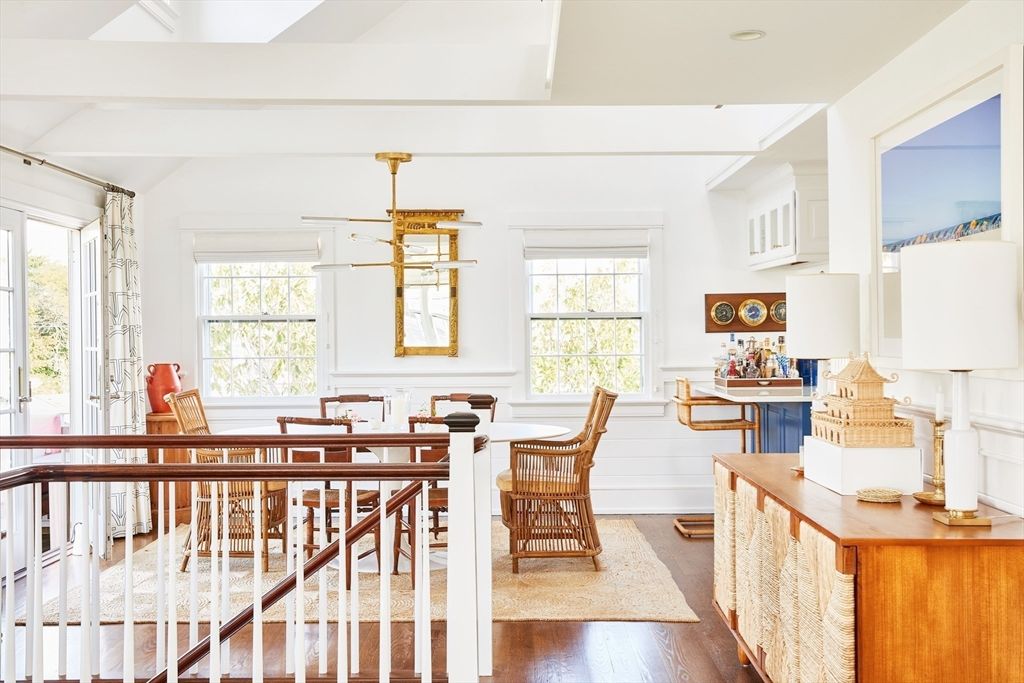 Home Office, Interior, Pendant Lights, Recessed Lighting, Wood Texture Flooring