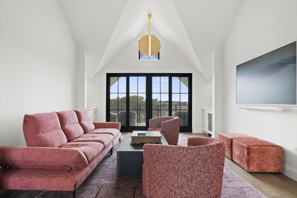 Interior, Living room, Pendant Lights, Wood Texture Flooring