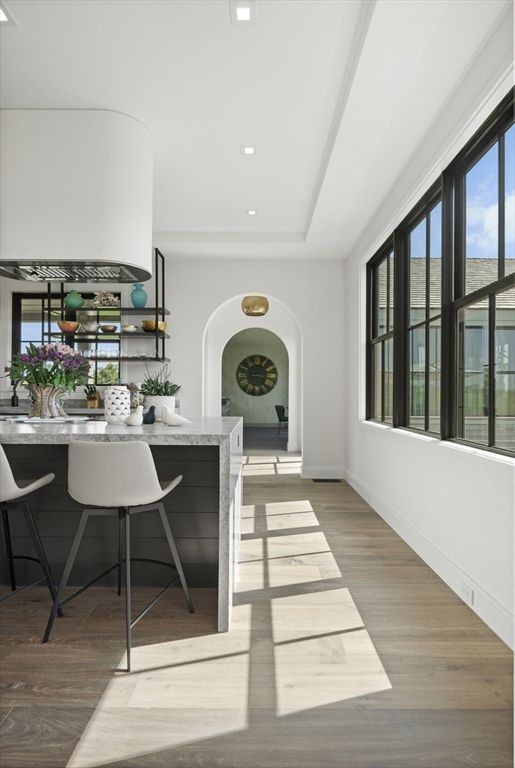 Interior, Recessed Lighting, Wood Texture Flooring