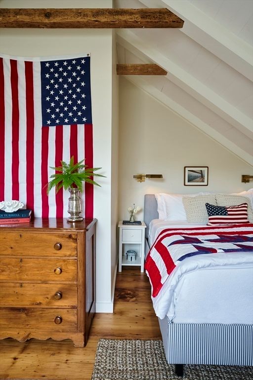 Bedroom, Interior, Wooden Beams, Wood Texture Flooring