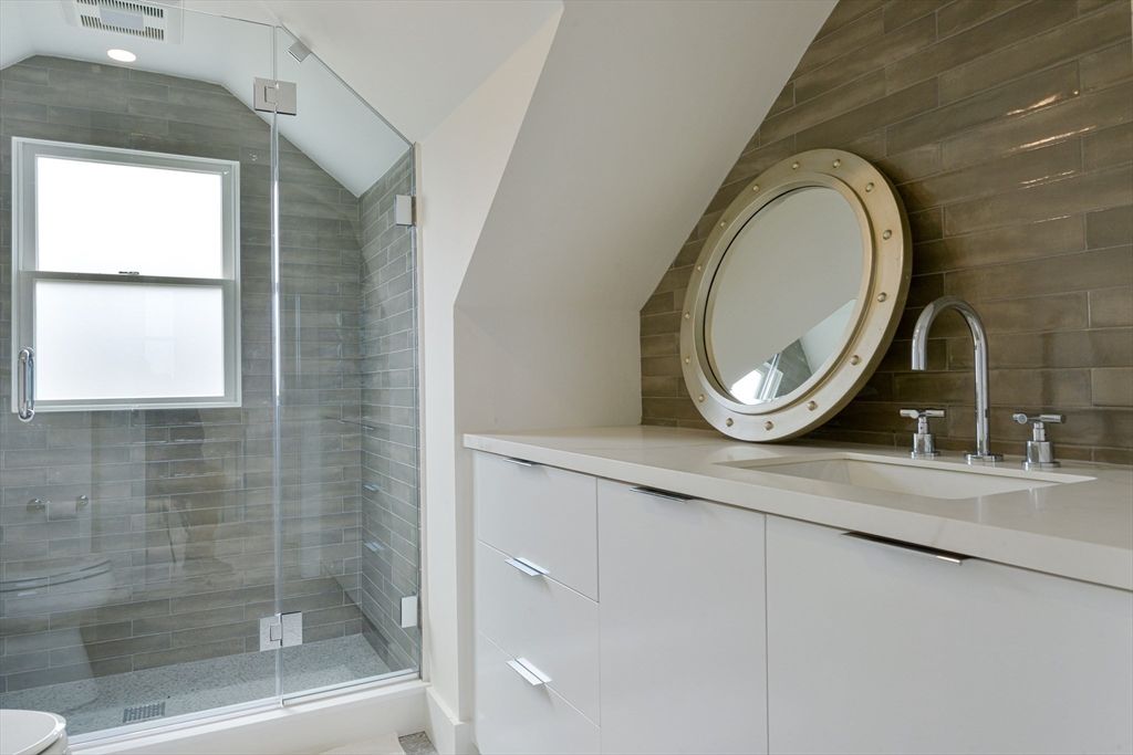 Bathroom, Dual Sink Vanities, Glass Shower, Interior