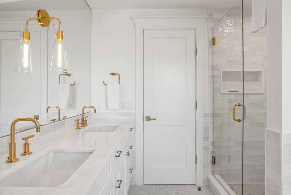 Bathroom, Dual Sink Vanities, Glass Shower, Interior