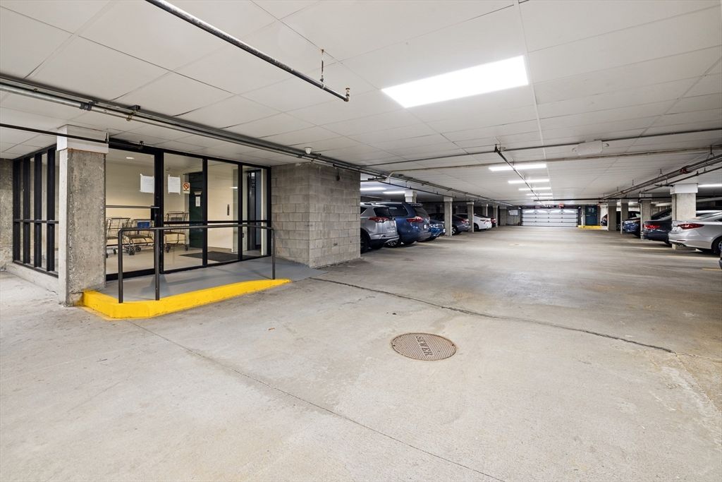 Garage, Interior, Recessed Lighting, Stone Walls