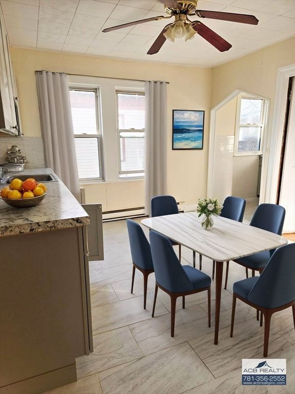 Dining room, Interior, Marble