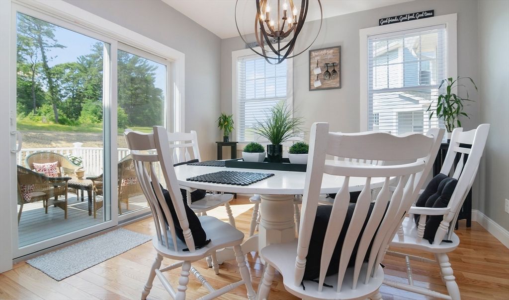Chandelier, Dining room, Interior, Pendant Lights, Wood Texture Flooring