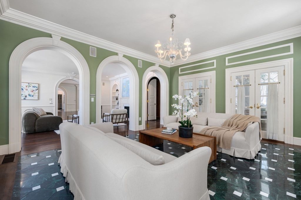 Chandelier, Interior, Living room, Wood Texture Flooring