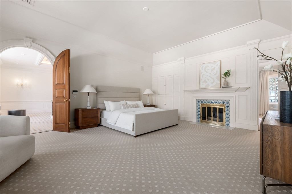 Bedroom, Fireplace, Interior, Recessed Lighting