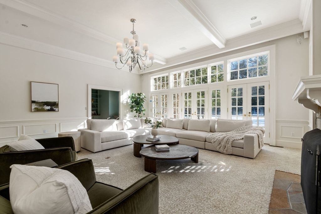 Chandelier, Interior, Living room, Recessed Lighting