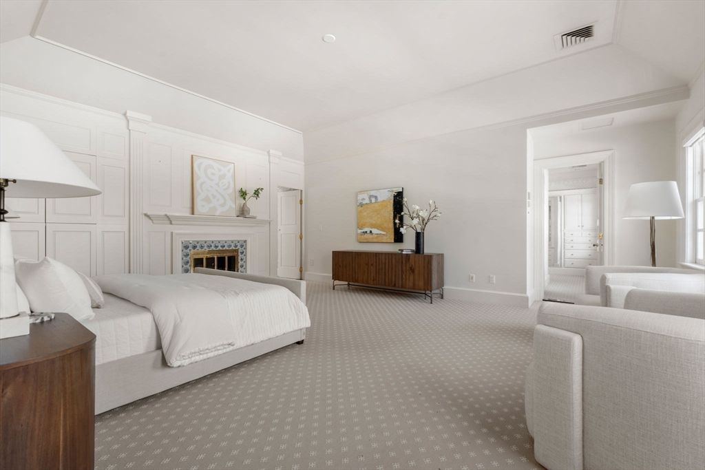 Bedroom, Fireplace, Interior, Recessed Lighting
