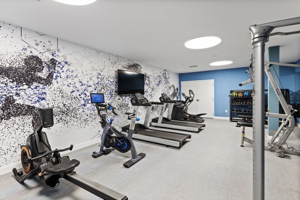 Fitness Equipment, Interior, Recessed Lighting