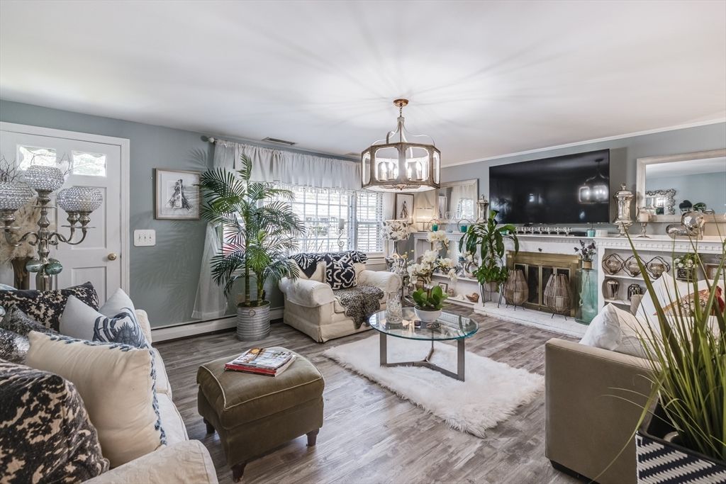 Fireplace, Interior, Living room, Wood Texture Flooring
